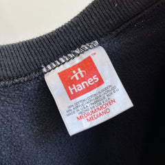 1990s Hanes Sport Blank Black Raglan Sweatshirt