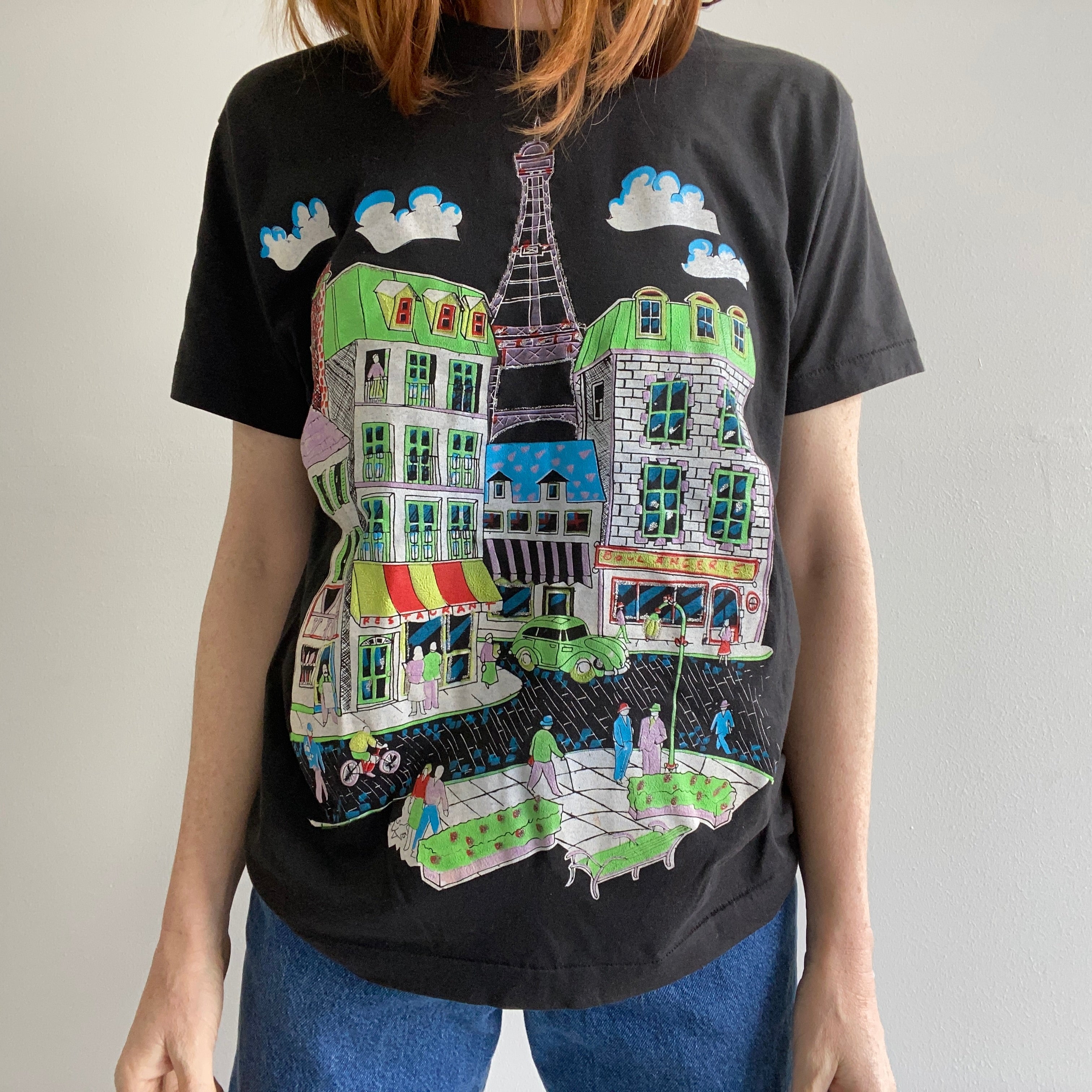 1980s Paris Tourist T-shirt with a Hint of Sparkle