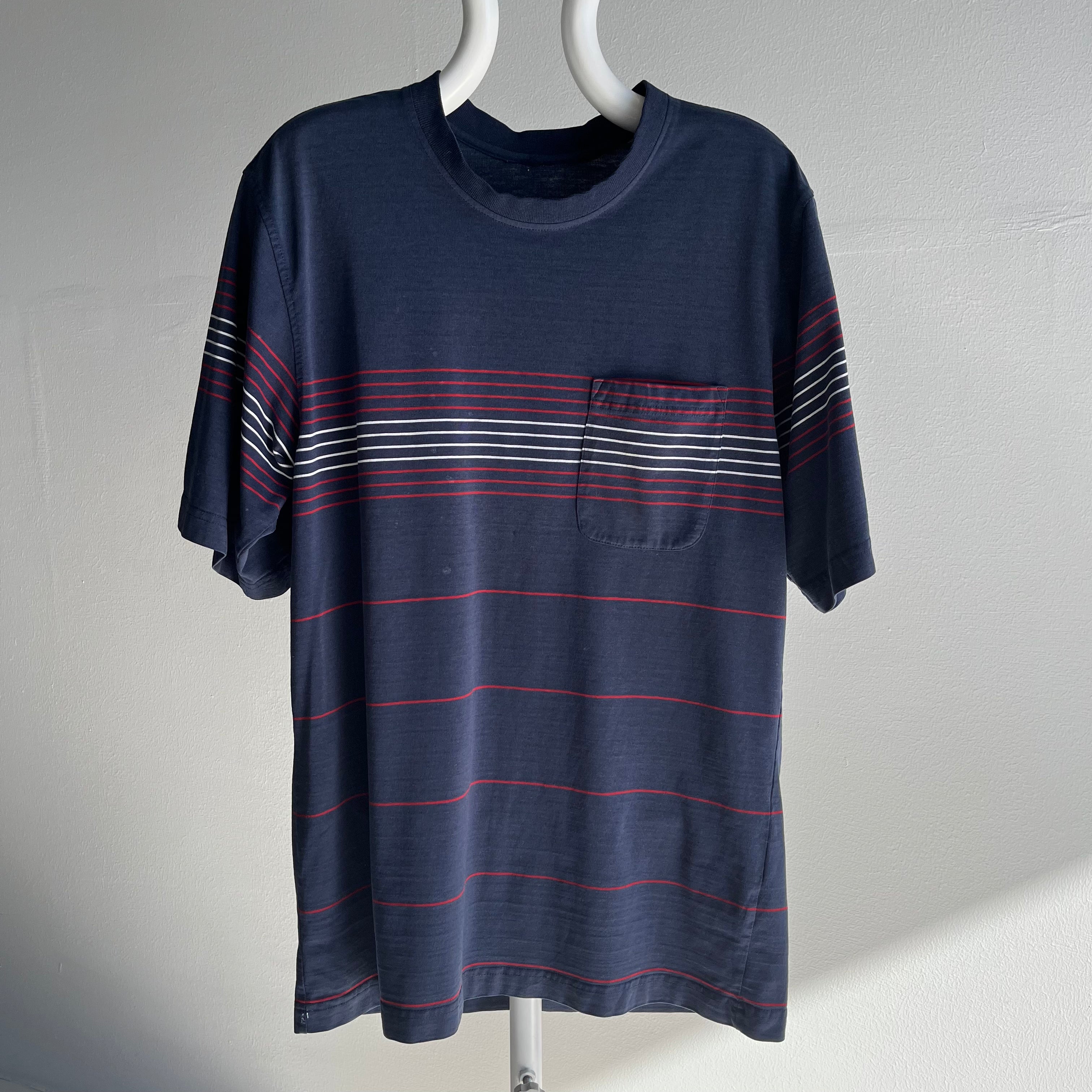 1970/80s Striped Pocket T-Shirt