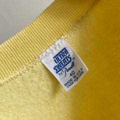 1980s Soft and Cozy Pale Yellow Raglan by Pannill - Great Shape!