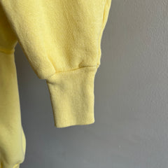 Raglan jaune pâle doux et confortable des années 1980 par Pannill - Grande forme !