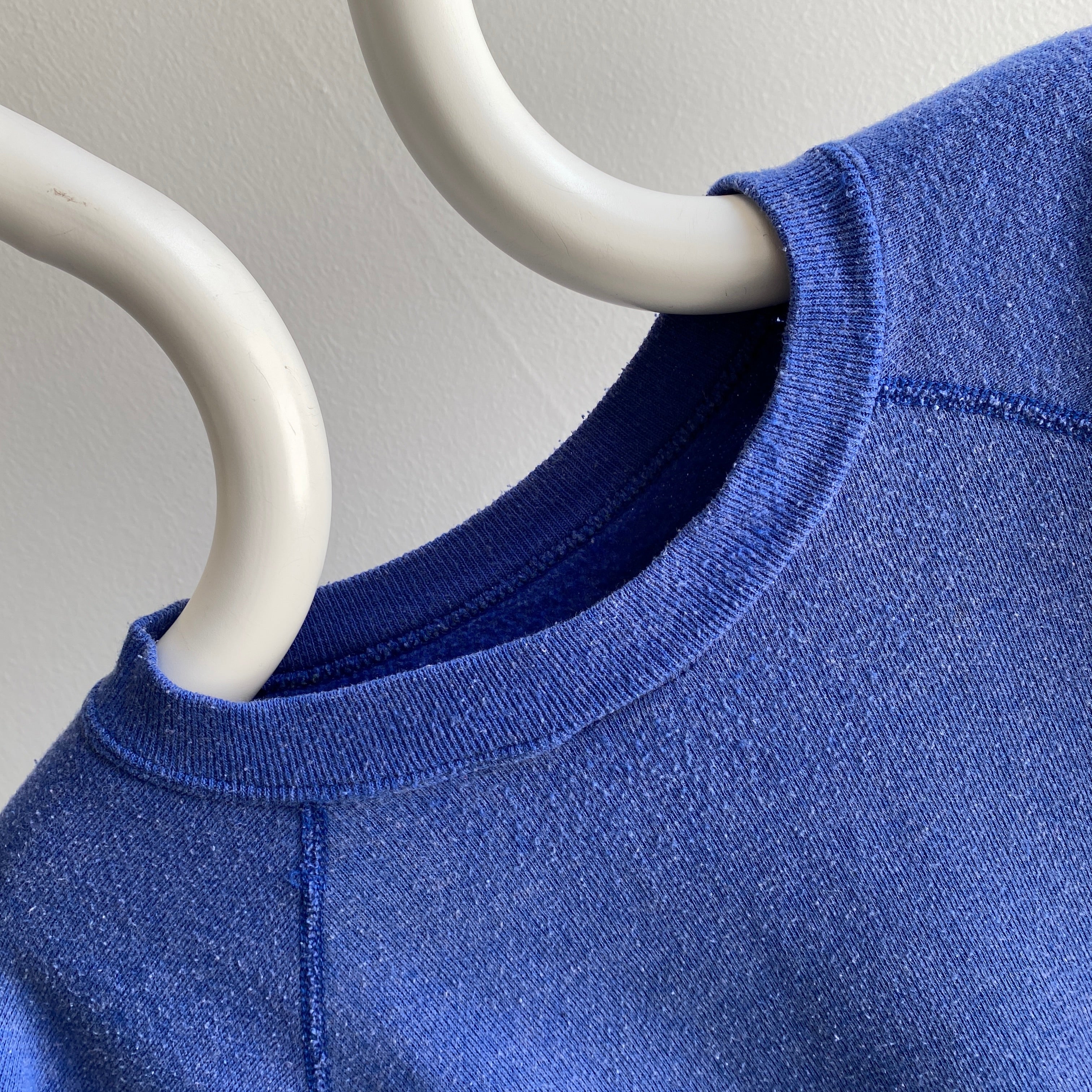 1970/80s Heather Blue Blank Raglan