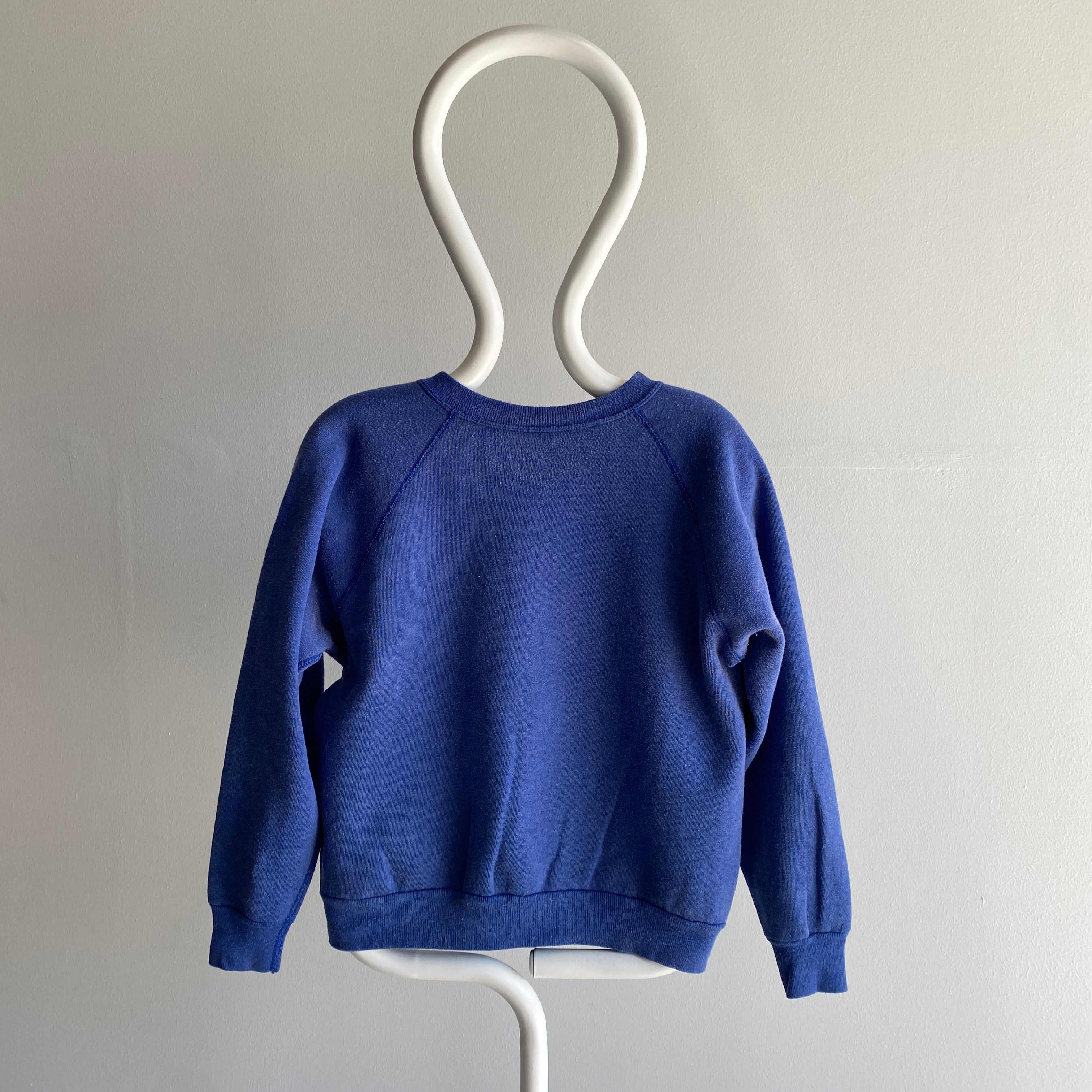 Raglan vierge bleu chiné des années 1970/80