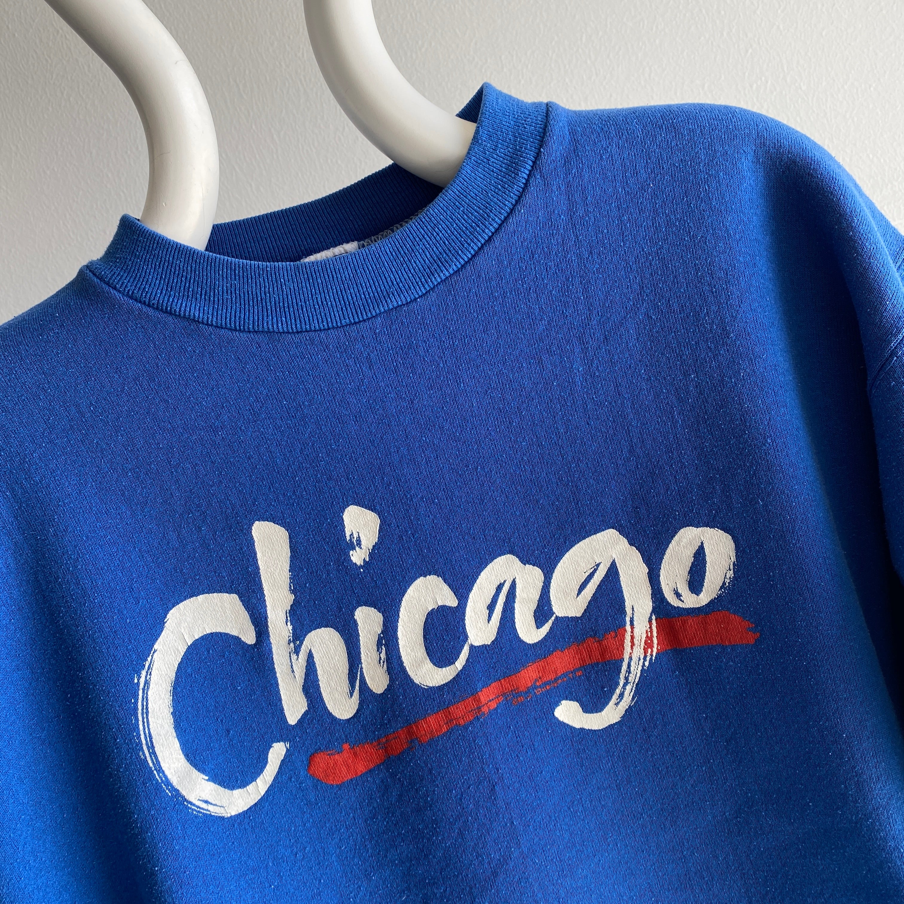 Sweat-shirt touristique Russell Brand Chicago Higher Crew des années 1980 - Oui s'il vous plaît !