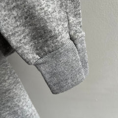 Sweat-shirt à col montant gris 1980s Quarter Zip Blank