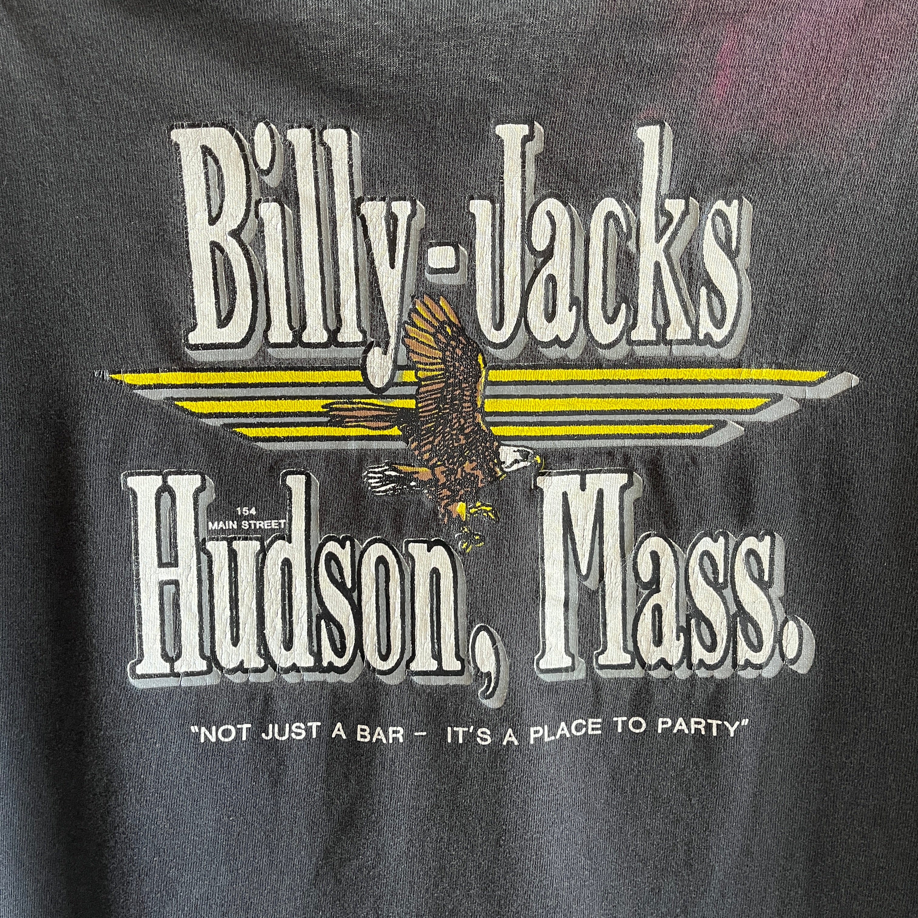 1980s Billy Jacks Hudson, Mass. Pocket Front and Back T-shirt - Rad Eagle!