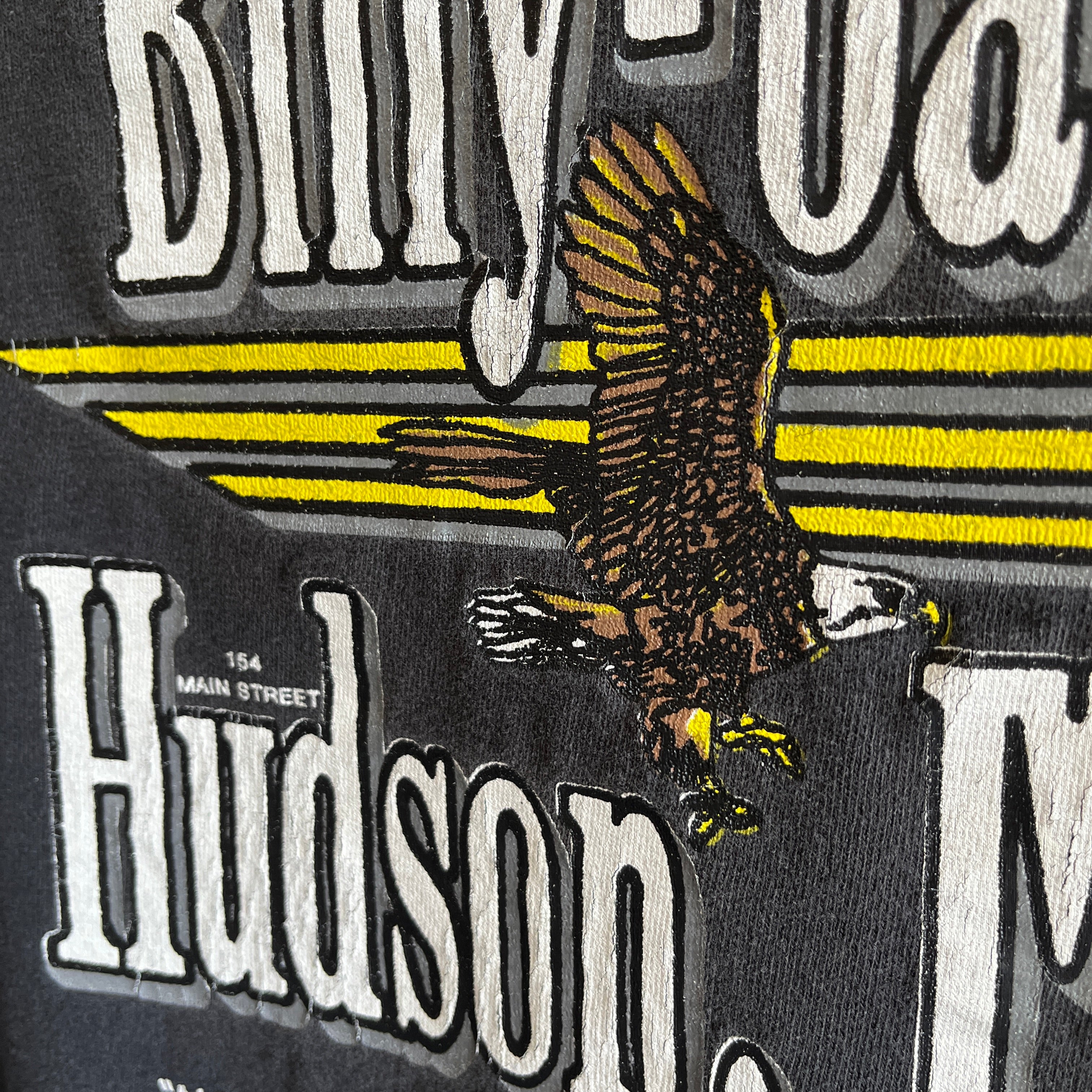 1980s Billy Jacks Hudson, Mass. Pocket Front and Back T-shirt - Rad Eagle!