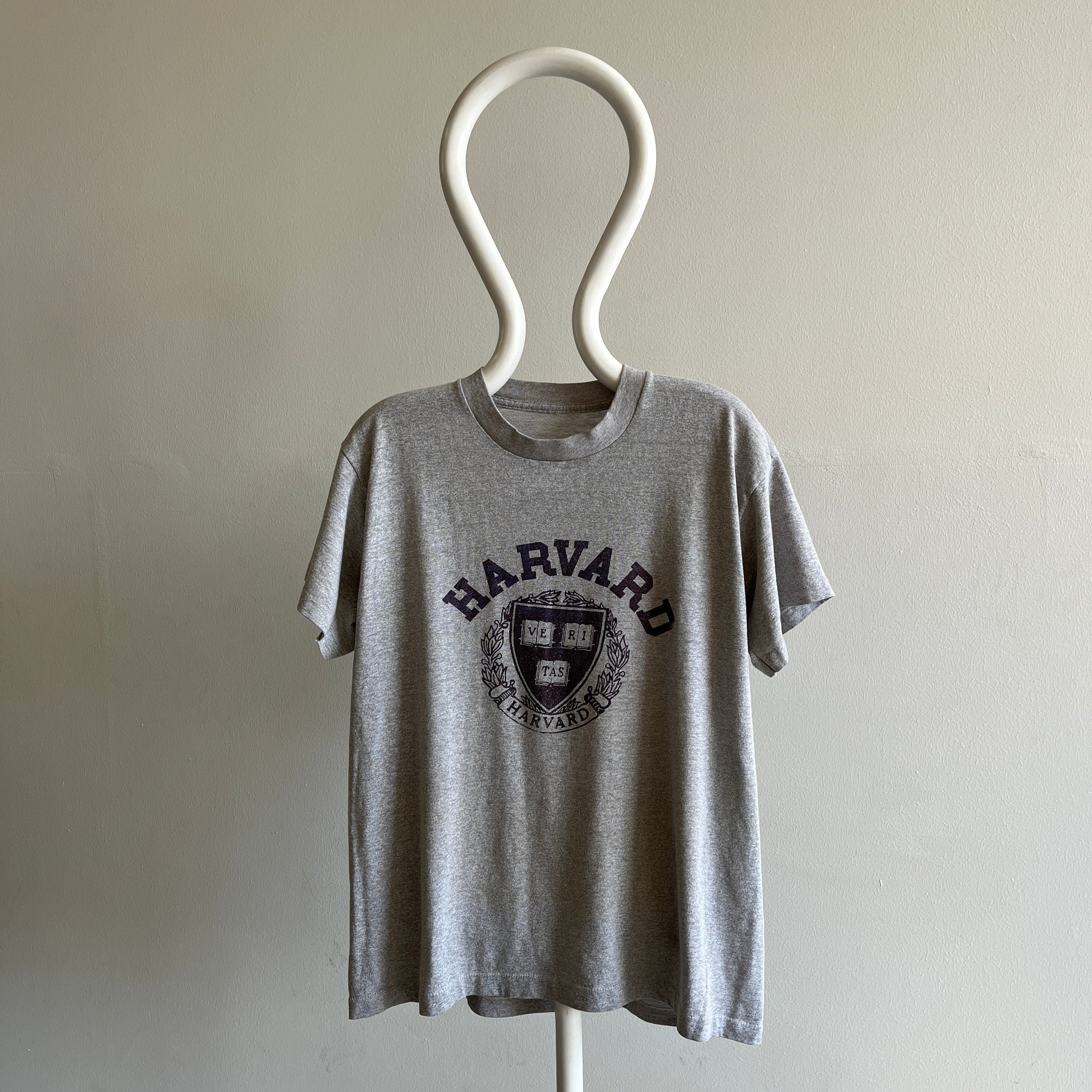 1980s Harvard Single Stitch T-Shirt - Ink Staining on the Back