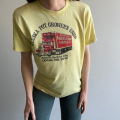 1980s Alaska Pot Grower's Union T-Shirt on a Rare Screen Stars T-Shirt - WOAH