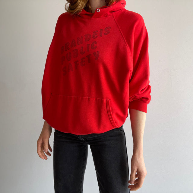 1990s Perfectly Thrashed Brandeis University Pullover Hoodie