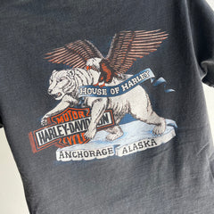 House of Harley des années 1990 - Anchorage, Alaska - T-shirt (Le dos !!)