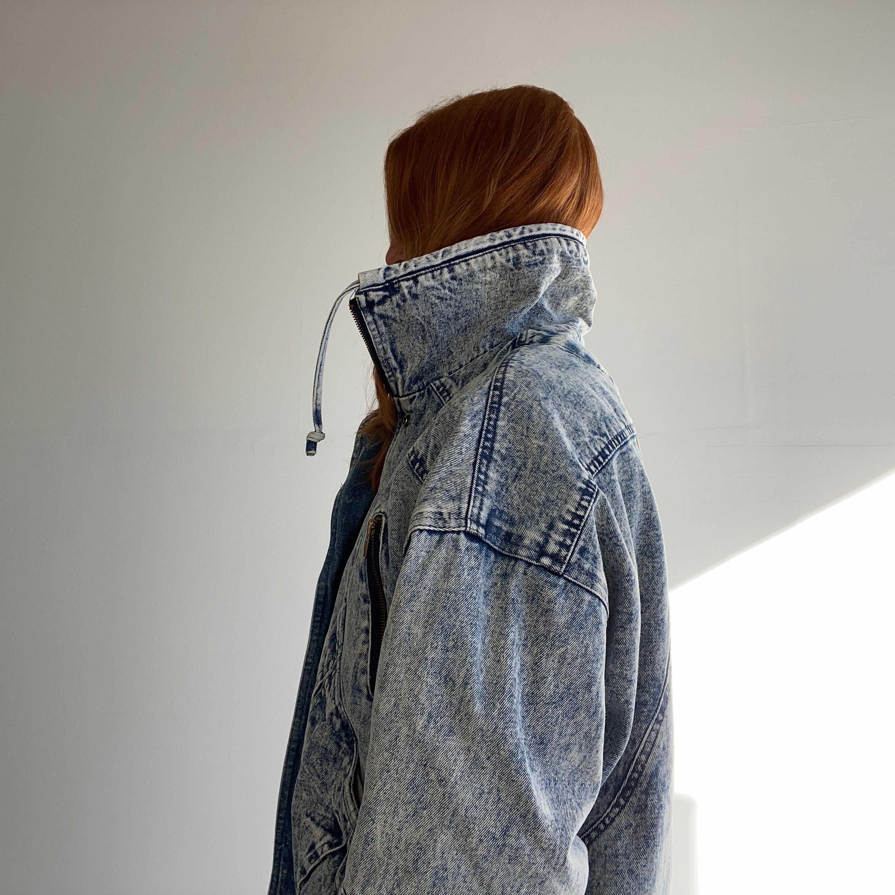 1980s Oversized Acid Wash Denim Jean Jacket