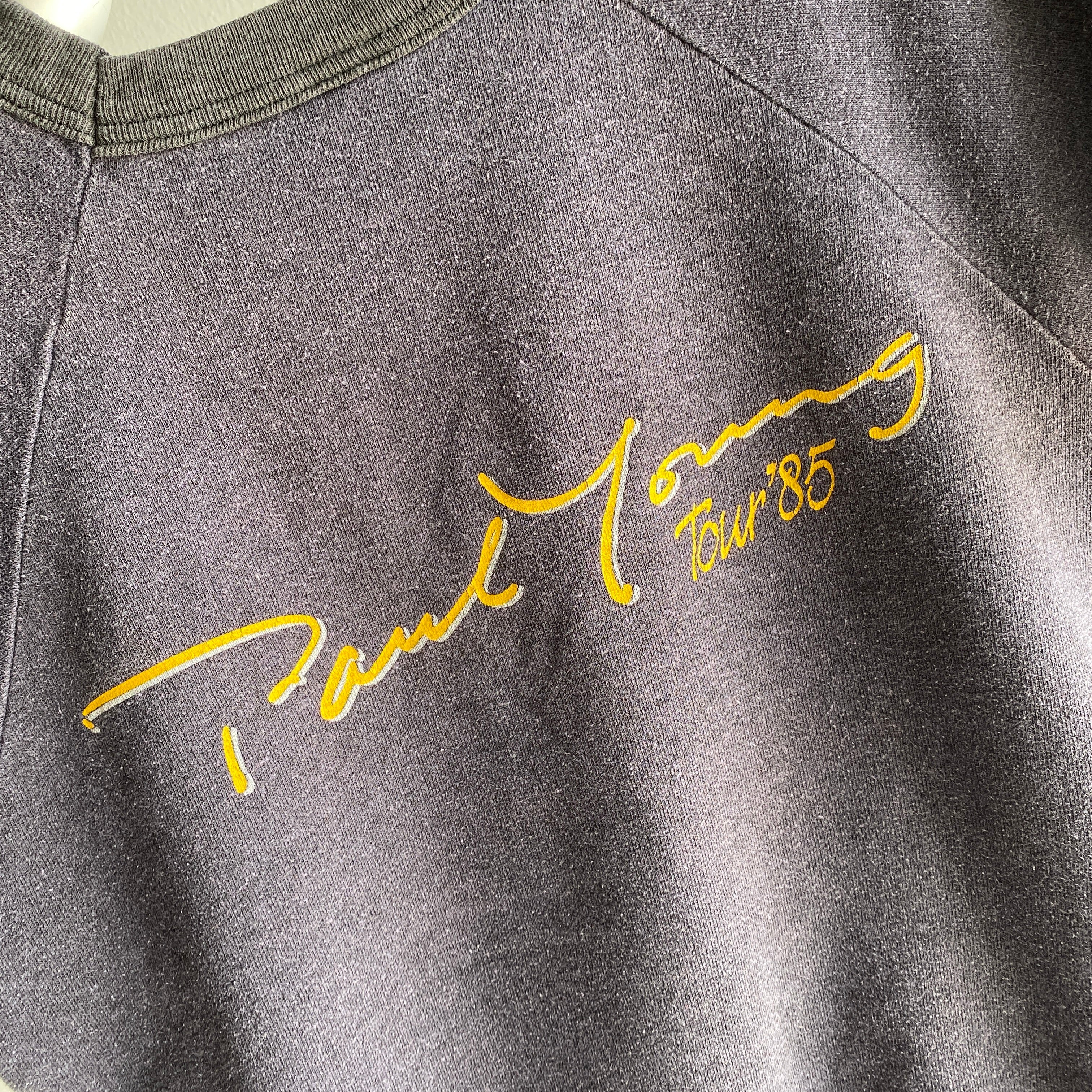 1985 Paul Young Tour Short Sleeve Warm Up Sweatshirt - RADDDDDD