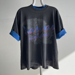 T-shirt à manches retroussées Kansas Jayhawks des années 1990