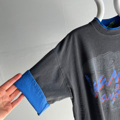 T-shirt à manches retroussées Kansas Jayhawks des années 1990