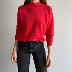 1980s Nicely Faded Blank Red Raglan