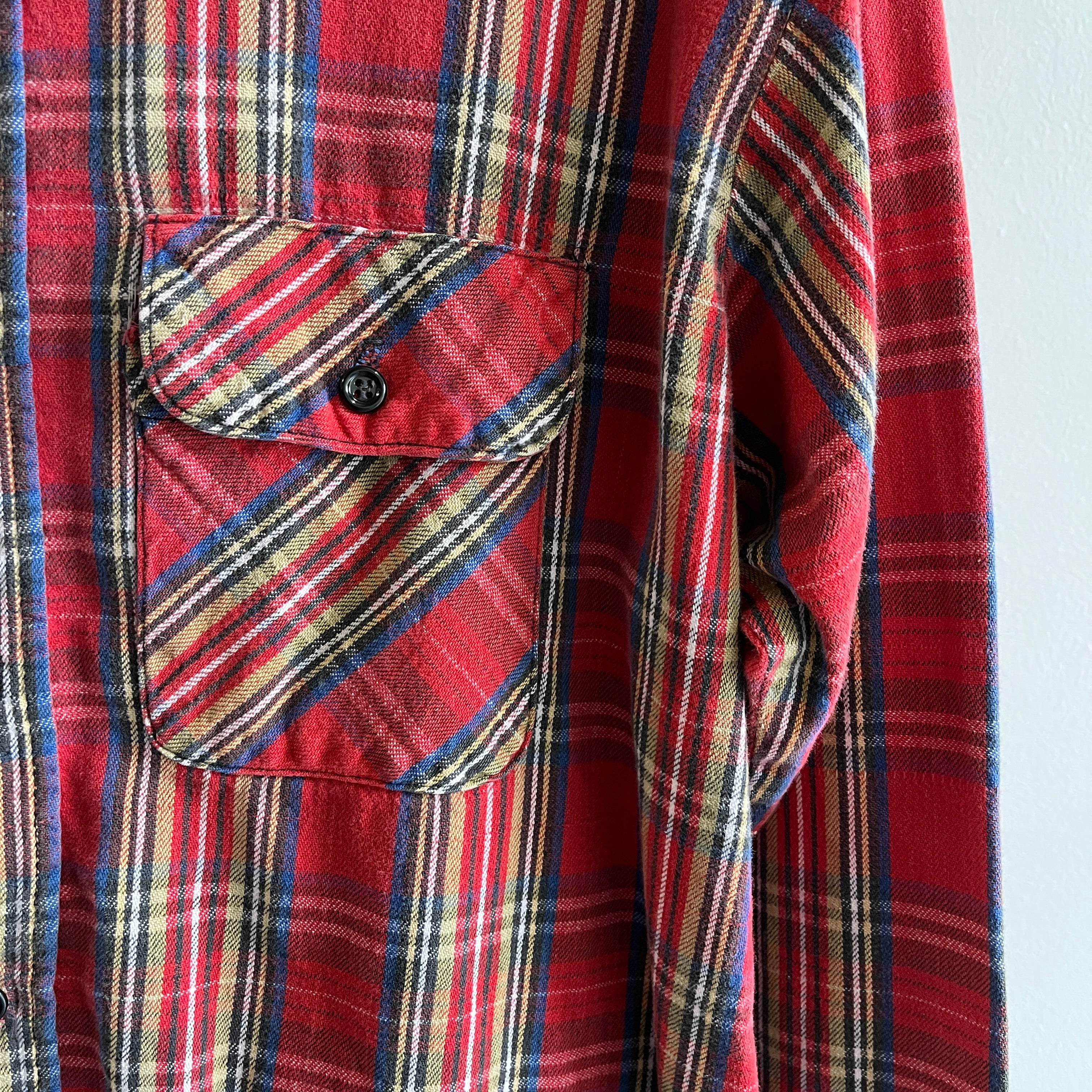 1980s X Long Five Brothers Cotton USA Made Flannel Shirt/Mini Dress??