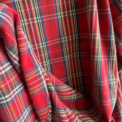 1980s X Long Five Brothers Cotton USA Made Flannel Shirt/Mini Dress ??