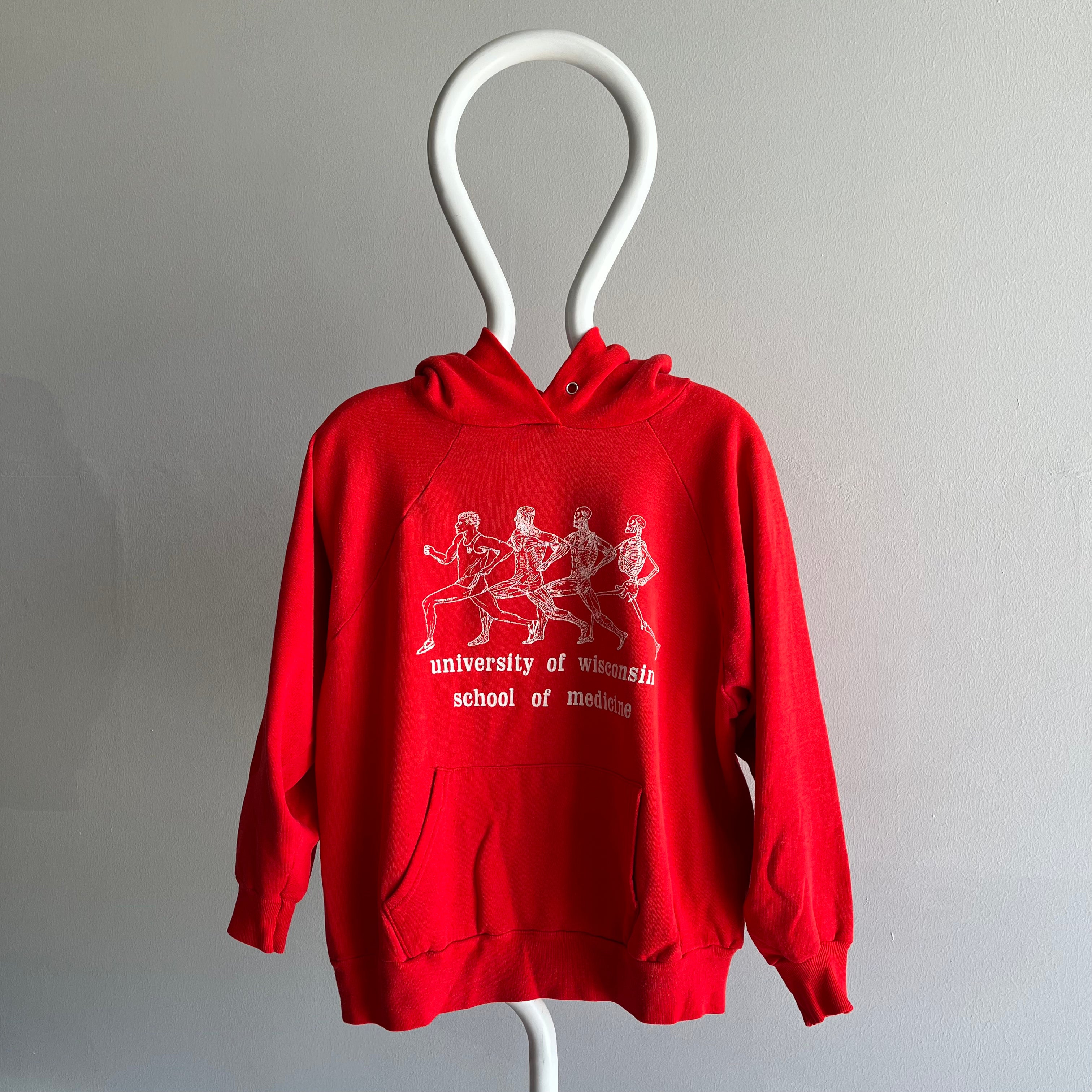 1970/80s University of Wisconsin School of Medicine Nicely Worn Hoodie