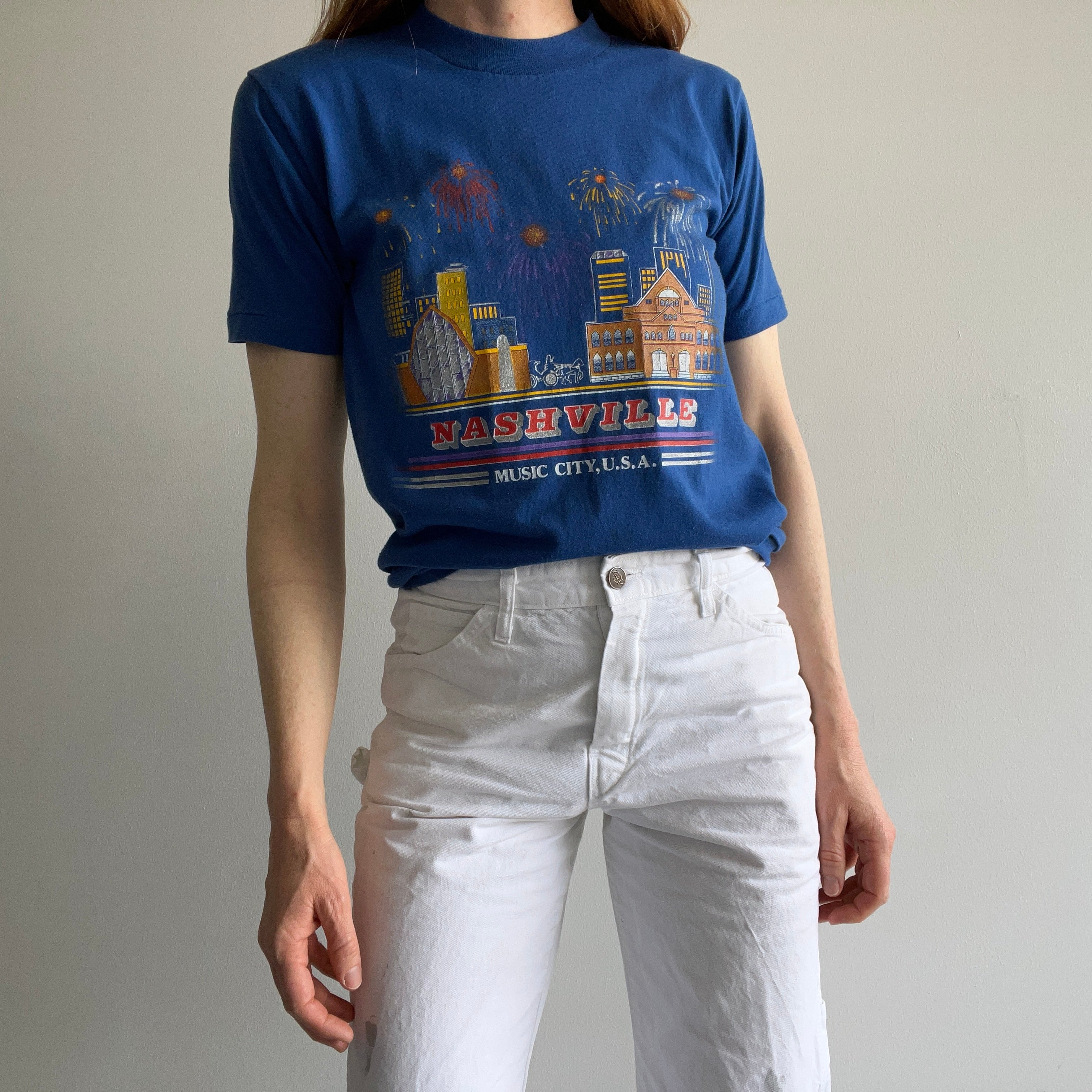 1980s Nashville, Music City - Tourist T-Shirt