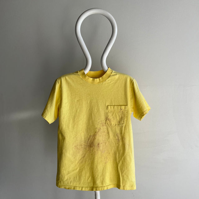 1980s Home of the Pickeled Pig Lips - Really Stained Cotton Pocket T-Shirt