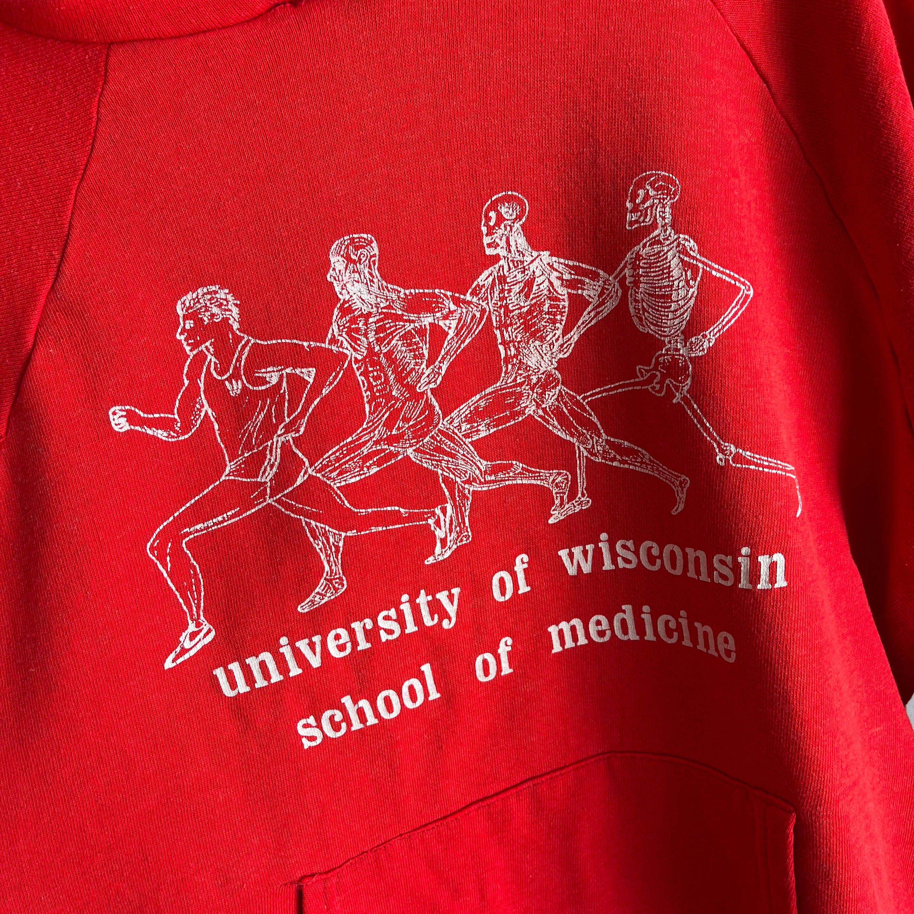 1970/80s University of Wisconsin School of Medicine Nicely Worn Hoodie