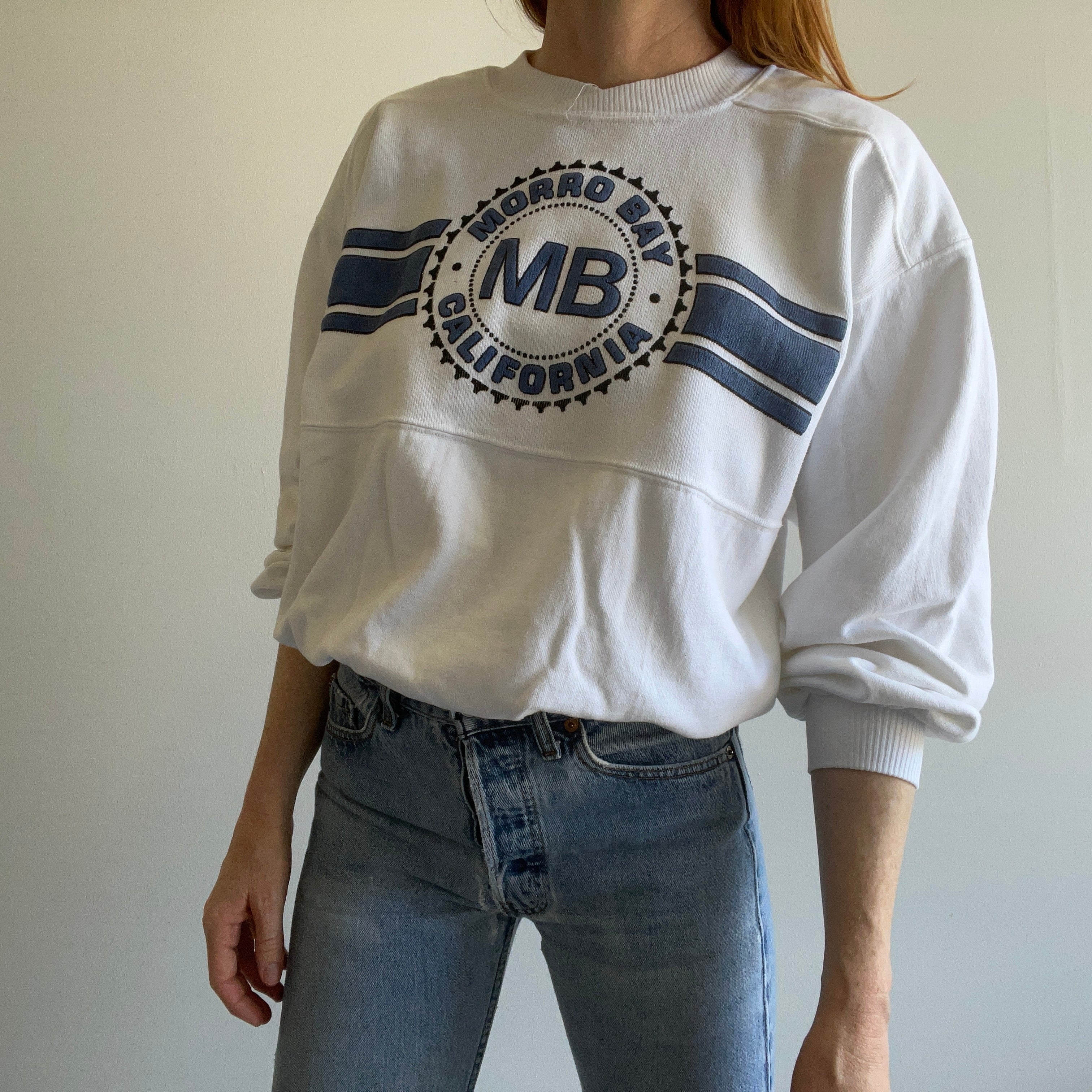 1980s Morro Bay, California Fun Boxy Tourist Sweatshirt