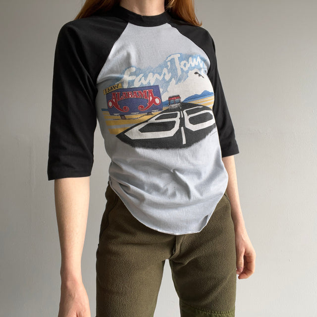 1986 Alabama - The Band - T-shirt de baseball à peine porté