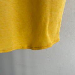 1980s Levi's Slouchy Mustard Jersey Knit Baseball T-Shirt