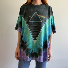 Vintage liquid blue Pink Floyd dark side of the moon tie dye shirt