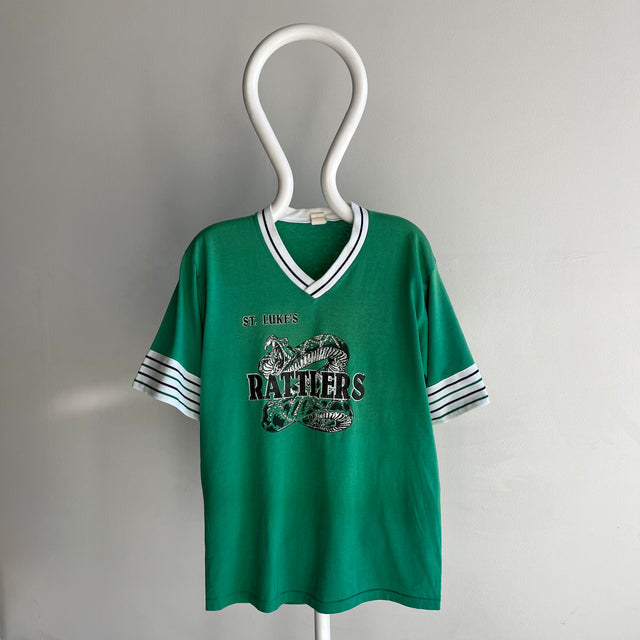 1970s St. Luke's Rattlers Really Cool V-Neck