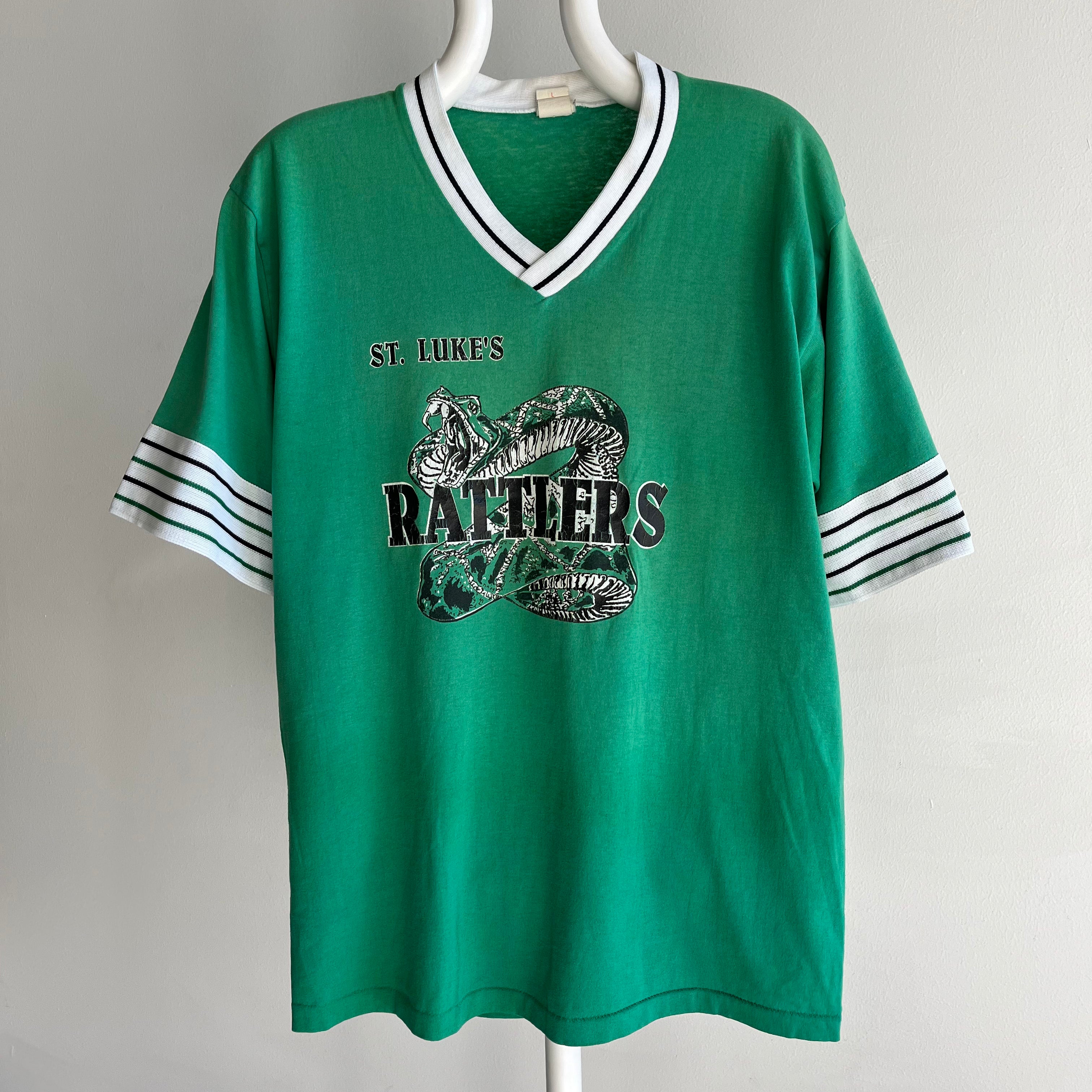 1970s St. Luke's Rattlers Really Cool V-Neck