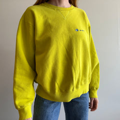 GG 1980s Chartreuse Sweatshirt by Champion - USA MADE