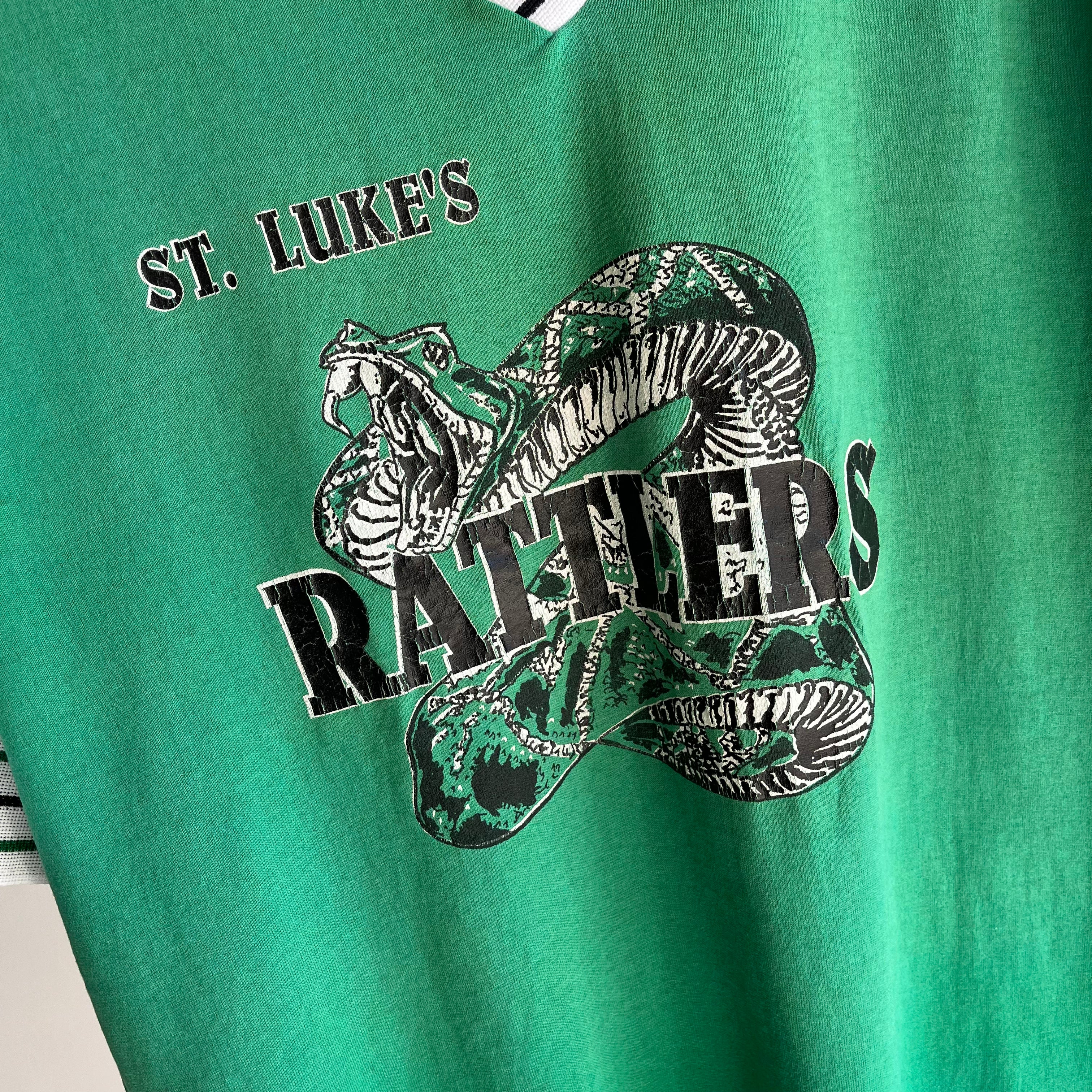 1970s St. Luke's Rattlers Really Cool V-Neck