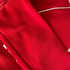 Sweat zippé rouge et blanc SUPER SOFT des années 1980