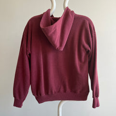 1980s Delightful Burgundy Zip Up Hoodie