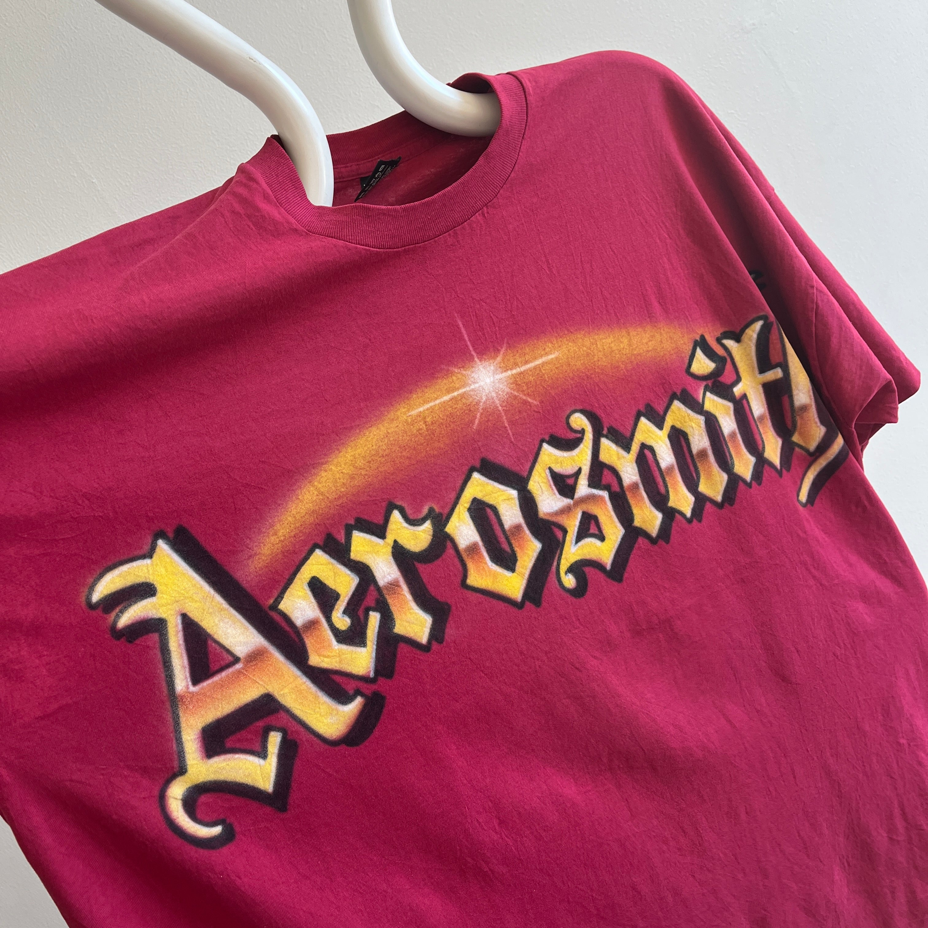 T-shirt Aerosmith surdimensionné pour aérographe bricolage des années 1990 - Point unique FOTL Best