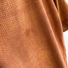 1990s Snakeskin Print Oversized Rusty Orange/Brown T-Shirt