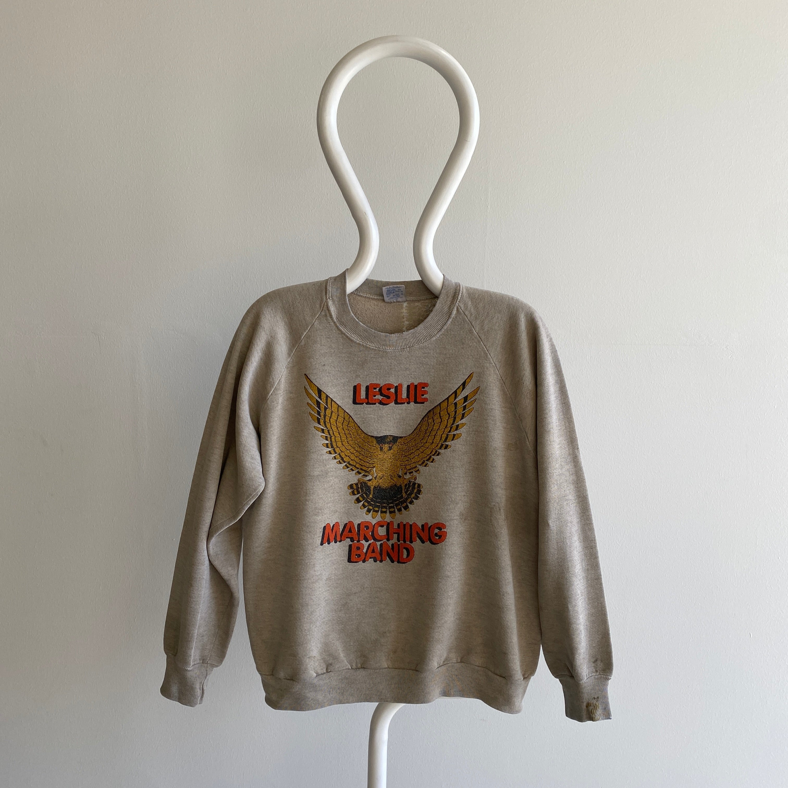 ANNÉES 1980 AU-DELÀ DE TACHES !!!!!!! Sweat-shirt épique de la fanfare Leslie