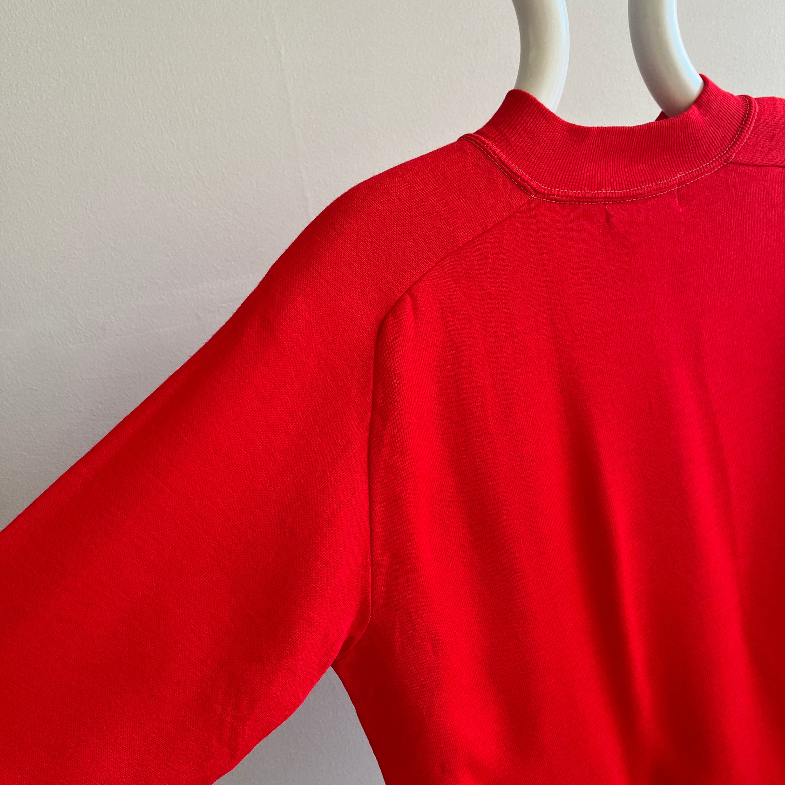 1950/60s Creslan Neon Orange/Red Rare Sweatshirt - regardez la coupe !