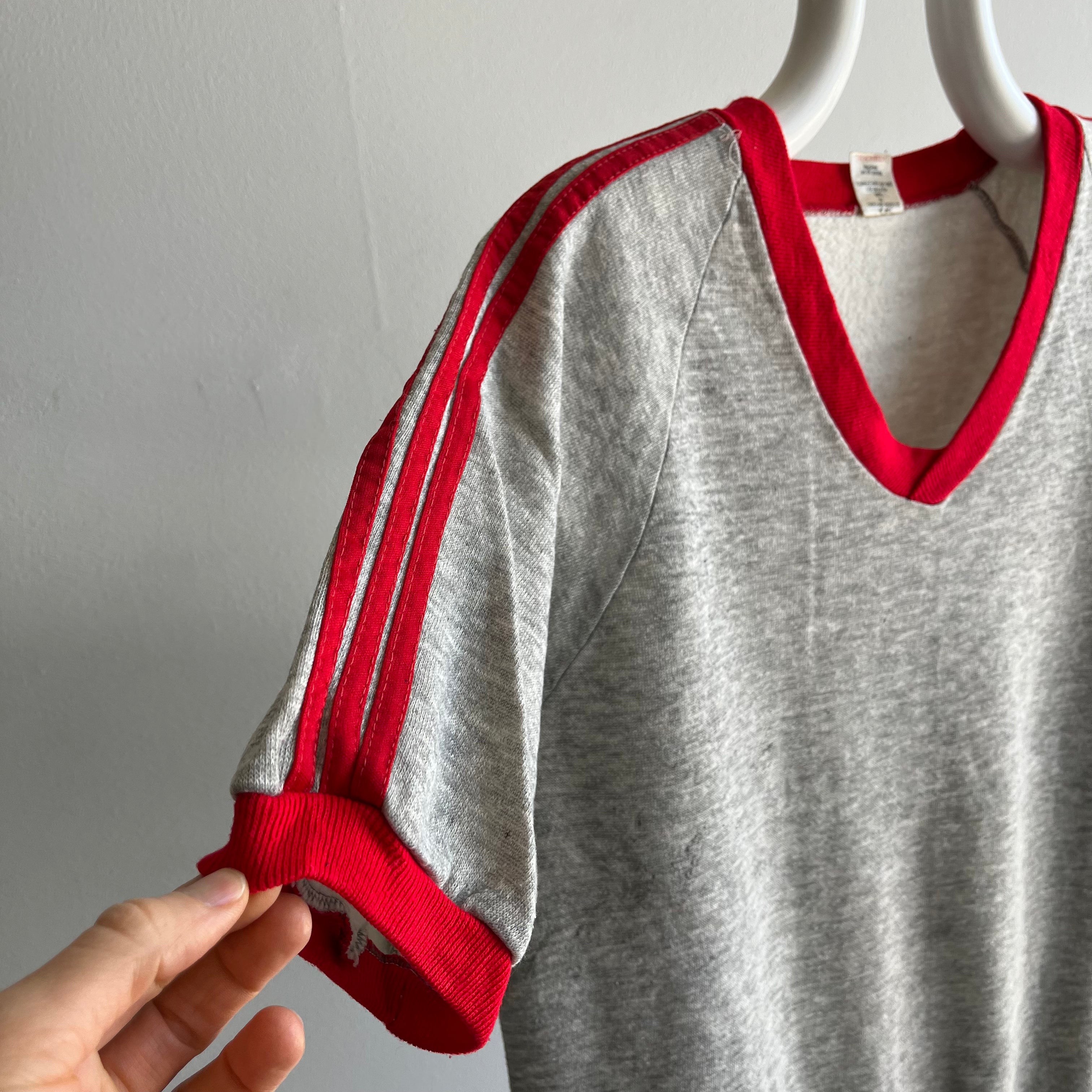 1970s Triple Stripe V-Neck Warm Up (The OG Brand!)