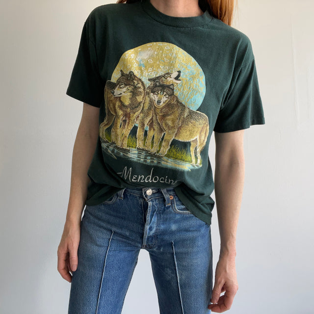 1980s Mendocino Wolf Tourist T-SHirt