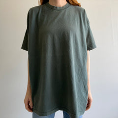 1980s Dark Jade/Gray Oversized Medium Weight T-Shirt