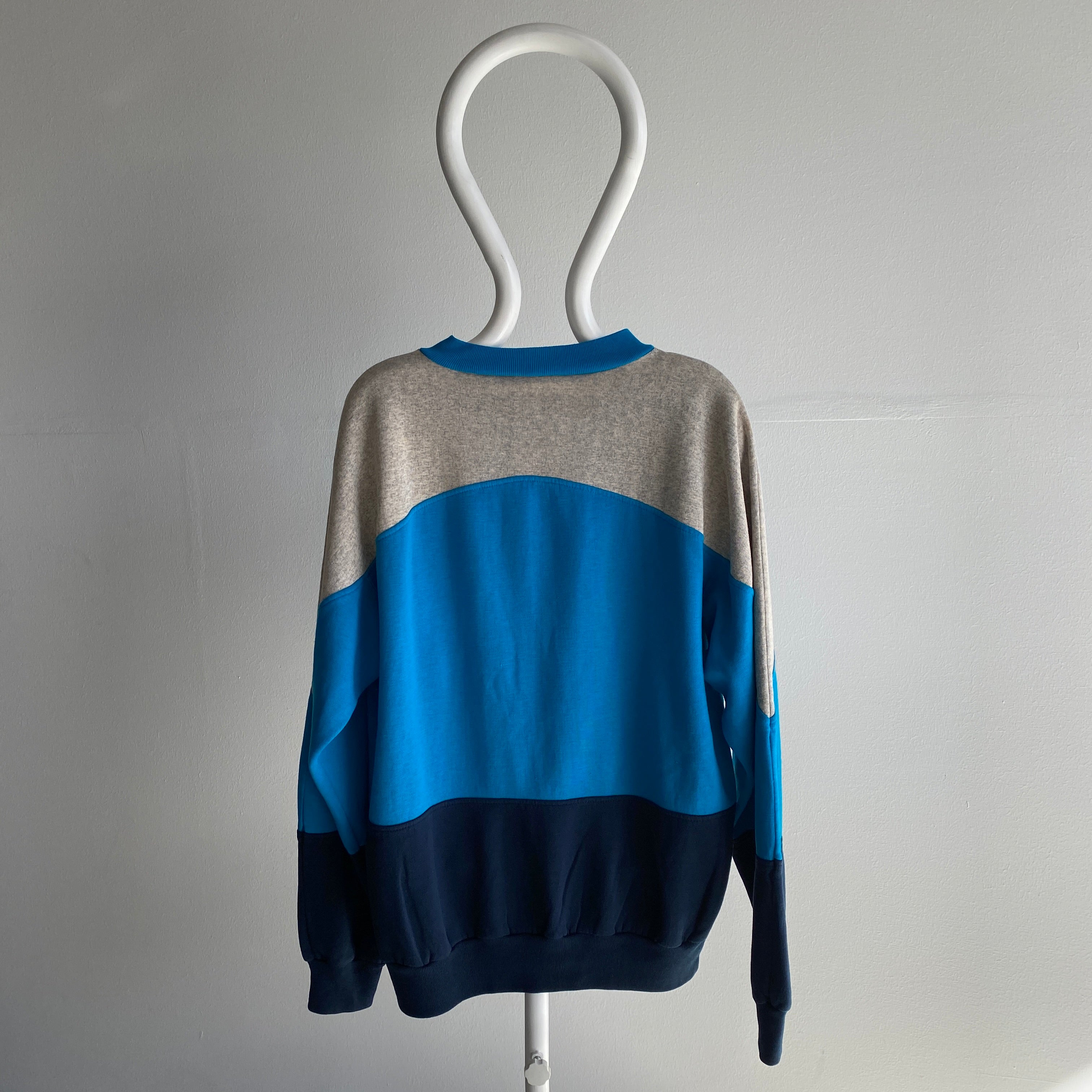 90s/00s Super Slouchy Color Block PONY Sweatshirt