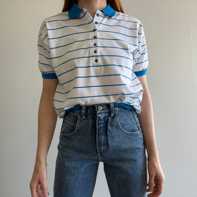 1980s Striped Polo - Warm Up Style