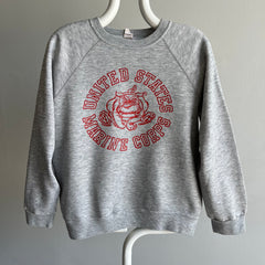 1970/80s Front and Back USMC Sweatshirt - The Bully Butt on The Backside!