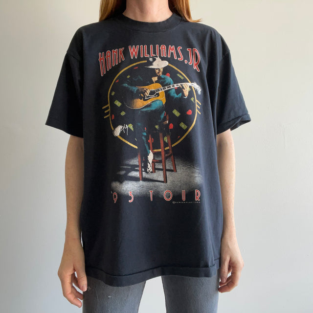 1993 Hank Williams Jr. Front and Back T-Shirt - 100% donated to MaeDae Rescue