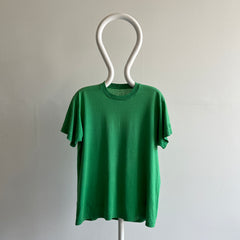 1980s Kelly Green Single Stitch Blank 50/50 T-Shirt