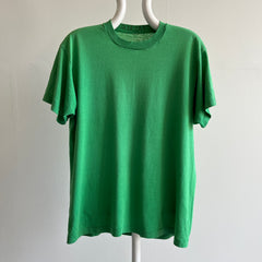 1980s Kelly Green Single Stitch Blank 50/50 T-Shirt