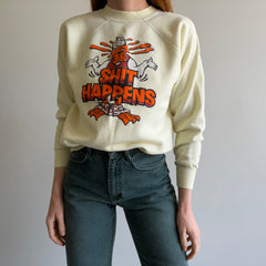 1980s SHIT HAPPENS Sweatshirt - Howard the Duck